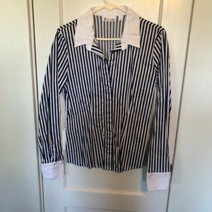 NY&C Blue Striped Blouse